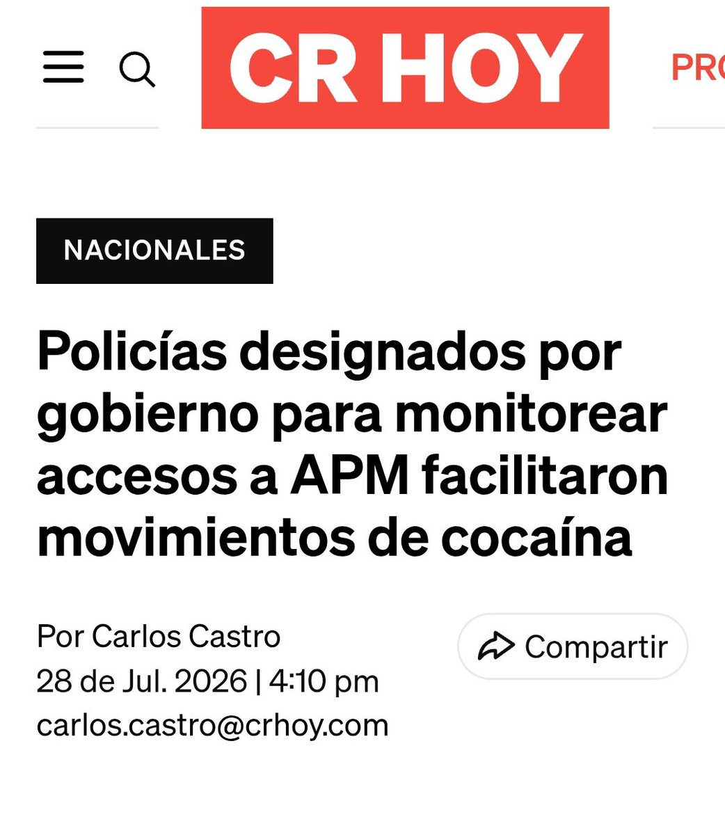gustavonunez75's tweet photo. LES EXPLOTÓ TODO! 🔥🔥🔥
Policías designados por el gobierno de Rodrigo Chaves para vigilar APM Terminals fueron arrestados por facilitar el tráfico de drogas.
HASTA EL TUÉTANO! https://t.co/lyAfIzSy0Y