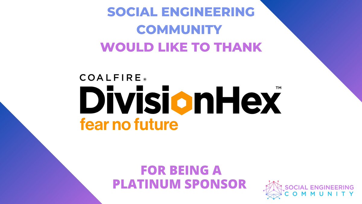 sec_defcon's tweet photo. We’re excited to introduce DivisionHex as a Platinum sponsor! Thanks for supporting the human side of security 🧡 https://t.co/LVKmAYZXsB