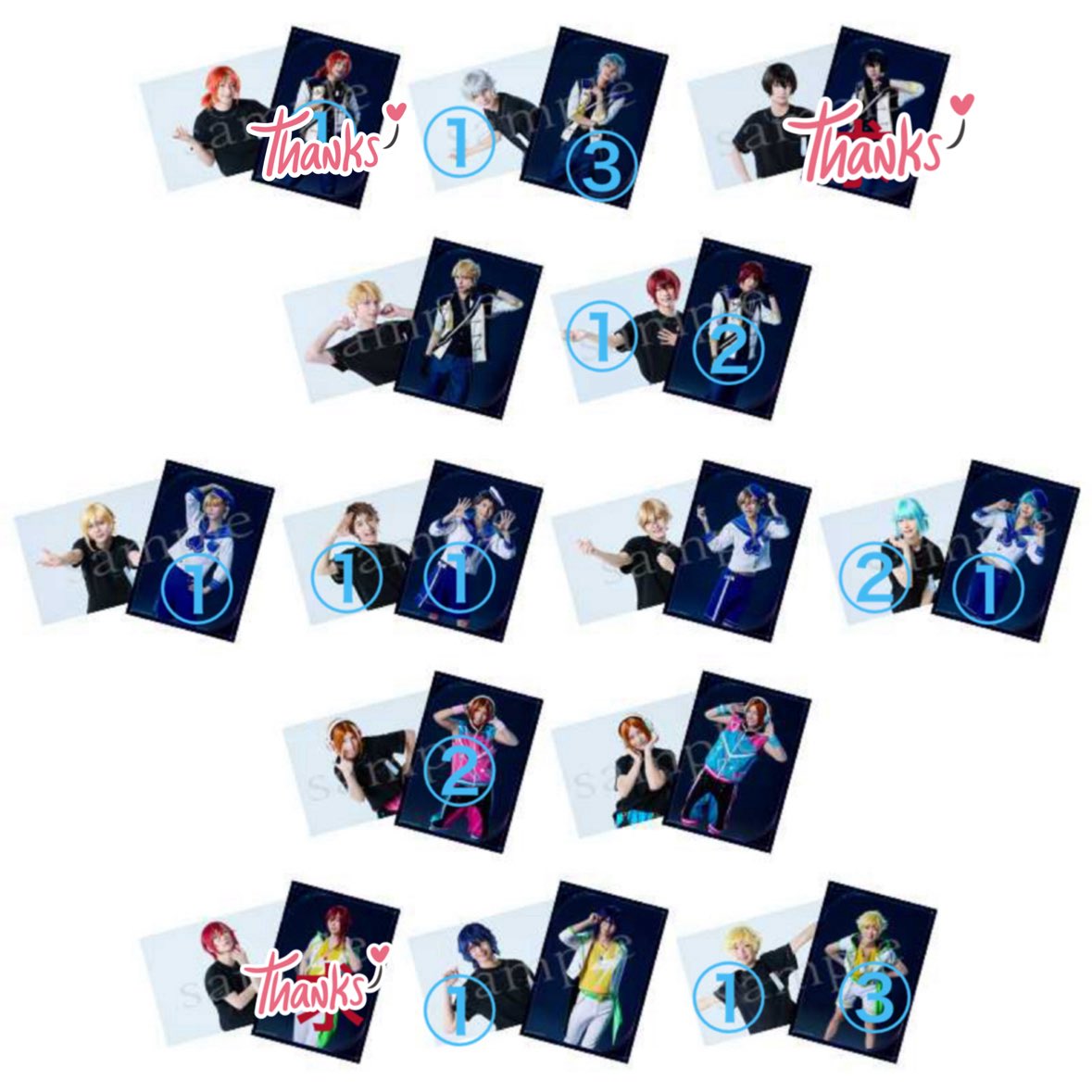 102ktk's tweet photo. 【交換譲渡】あんステ ライブ ランブロ

譲）真、敬人、紅郎、桃李、千秋、鉄虎、翠、忍、斑、泉、司、なずな、光、創、ひなた、つむぎ、宙

求）ライブT（横）：真緒 or定価

別ポストのクリアカードとの交換も可
その際の差額精算不要です

郵送又は8/9.8/16昼公演前後お手渡し https://t.co/MlFWgoofLG