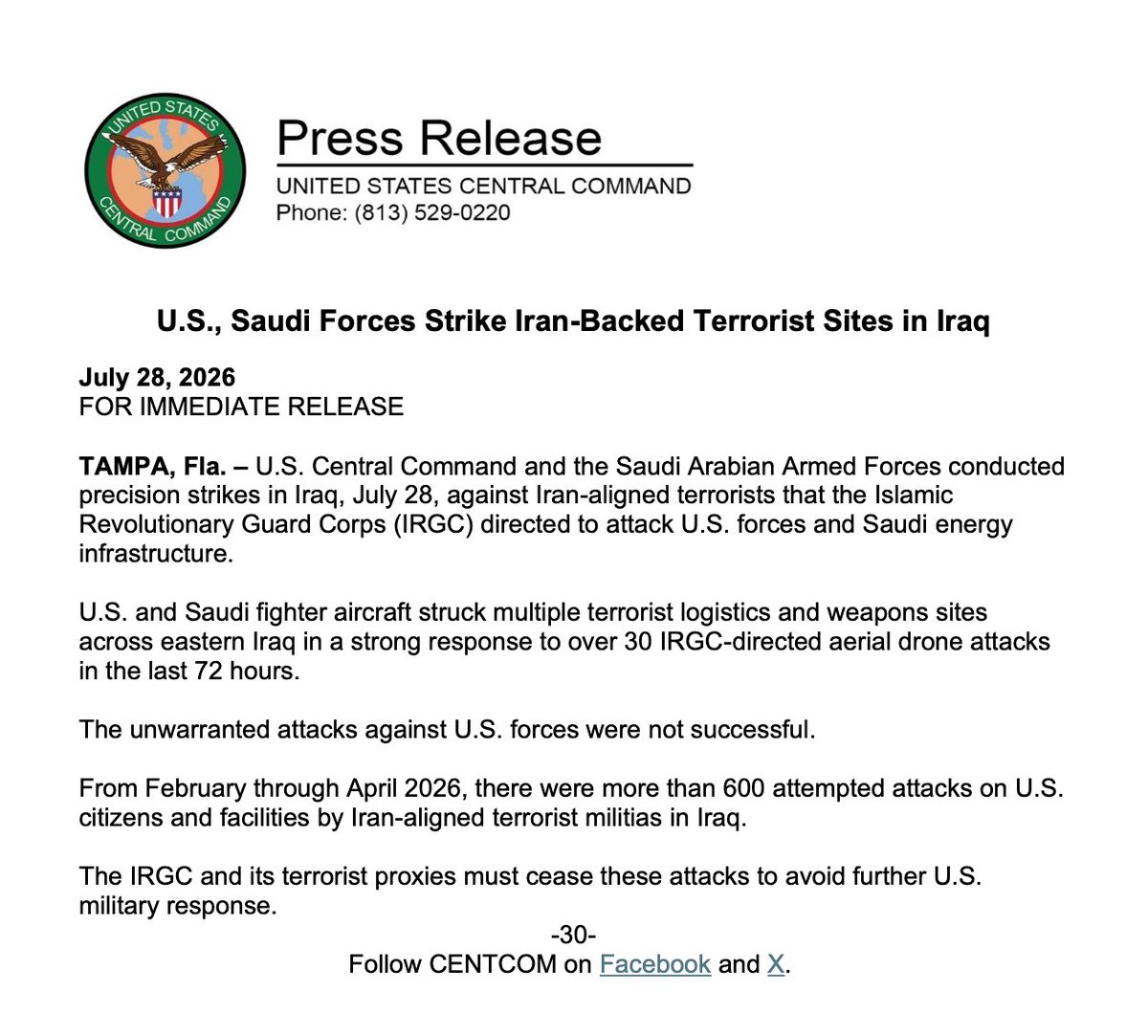 Charles_Lister's tweet photo. NEW -- #US &amp; #Saudi just launched joint strikes on #Iran-linked militia sites in #Iraq. https://t.co/h2uTCSBmAW