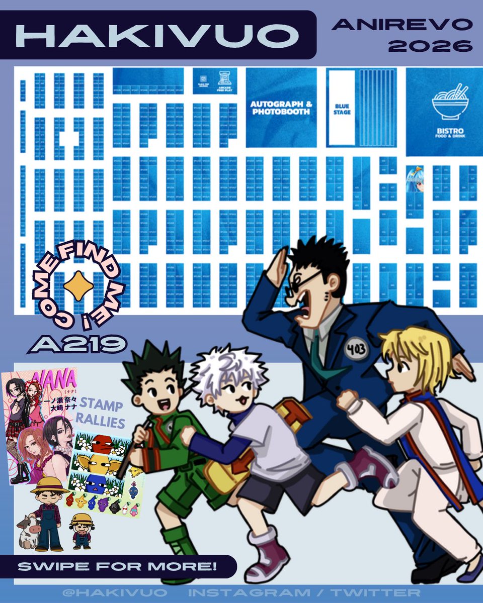 hakivuo's tweet photo. my anirevo catalogue for this weekend!! come say hi at A219 :)

(1/2) https://t.co/SNU82LhJkD