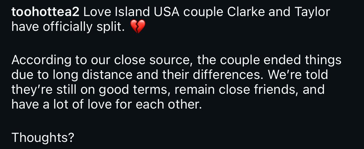 M_ttamara's tweet photo. Taylor and Clarke have broken up. Lmao so TJ and Iris really the last season 7 couple… https://t.co/Wkl4sUGU22