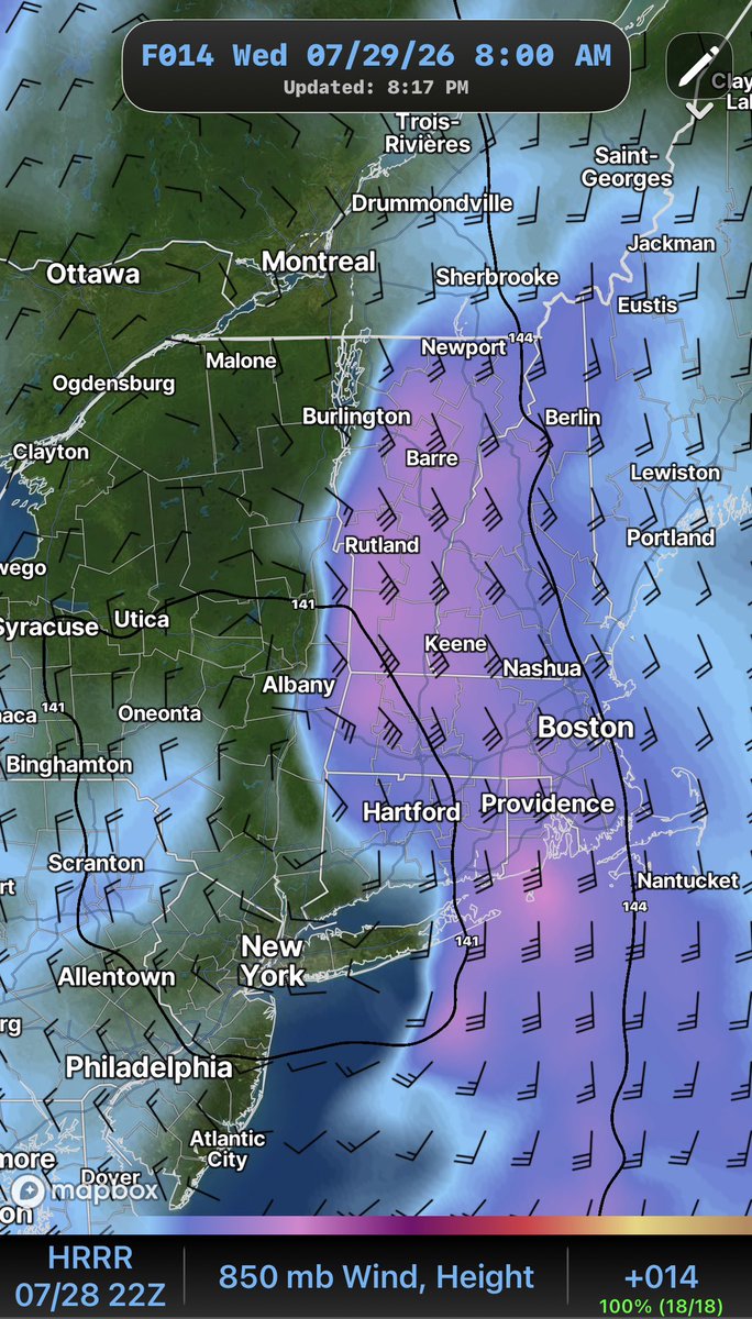NickRodick's tweet photo. Keeping an eye on Hudson valley from lower to upper and into the Berkshire Mtns: there’s been a slight shift northwest in hires guidance for axis of heavy rain for overnight and tomorrow morning as cyclogenesis continues! https://t.co/8kDnV1h3N7