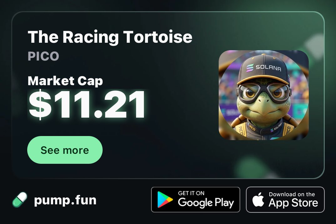 Acidnode2026's tweet photo. Hey there all memecoin addict. Check out my new coin!

$PICO The Racing Tortoise who hates rugs.

#lowmarketcap #solana #strongcommunity https://t.co/yqJDTDijkp
