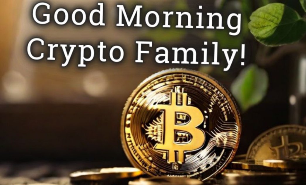 QueenX34567's tweet photo. Good Morning, Crypto Family! ☕🚀 

Wishing you green candles, profitable trades, and an amazing day ahead! Keep learning, keep building, and keep growing together. 💛 #Crypto #Web3 #GM" Modern digital art, high resolution, bright gold and blue color palette. https://t.co/iT6RB4yzIu