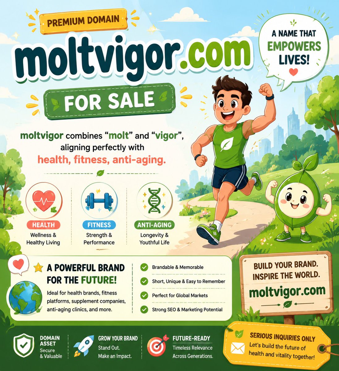 gmjiwn's tweet photo. #domain
https://t.co/LclKJcNDEA for sale
moltvigor combines "molt" and "vigor" , aligning perfectly with health, fitness, anti-aging。#molt #vigor https://t.co/fIpZ855C8k