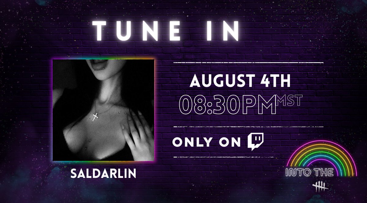 SalDarlin's tweet photo. GUESS WHOS PARTICIPATING IN THE INTO THE RAINBOW RAID TRAIN <333 host by @DeadbyDaylight  and the Twitch Pride Guild 🖤

We are raising money for InterPride! #IntoTheRainbow https://t.co/2LYP5HndCa