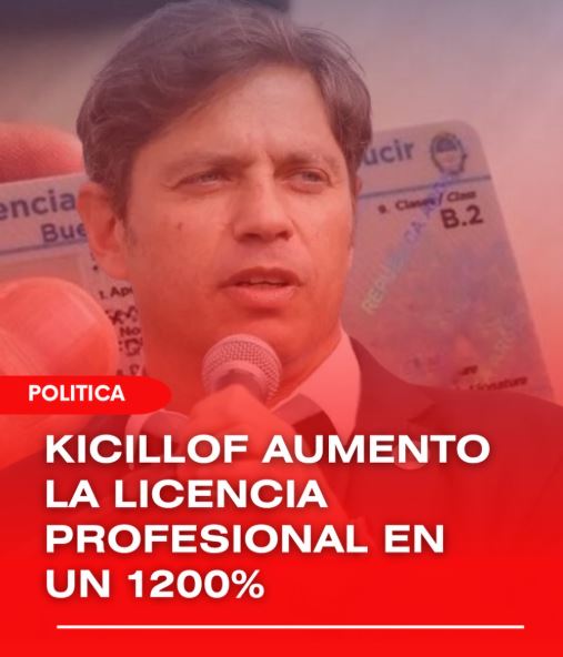 Tv_Libertaria's tweet photo. 🚘TARIFAZO EN EL CONURBANO: 1200% AUMENTA LA LICENCIA PROFESIONAL https://t.co/juwk908dJd