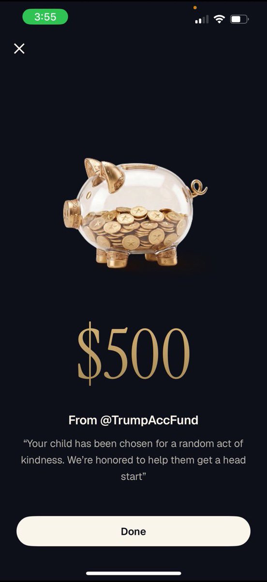 Binkiieeefomo's tweet photo. I don’t post much but I gotta give credit where credit is due @TrumpAccFund appears to be legit. Thank you https://t.co/PrBoV9OhmB