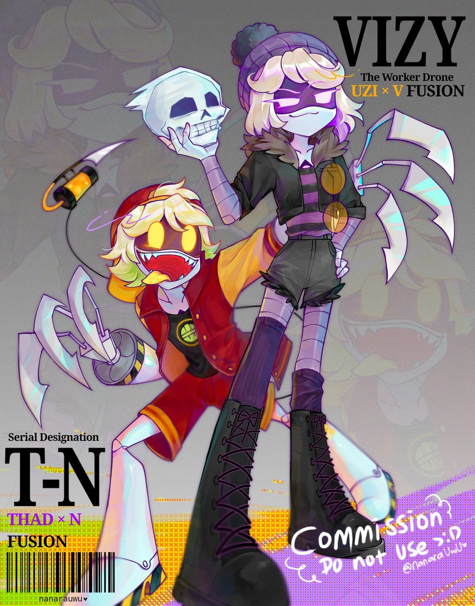 NanaraUwU's tweet photo. Commission for @LopChows ⚠️‼️
#murderdrones https://t.co/MPnFVFX834