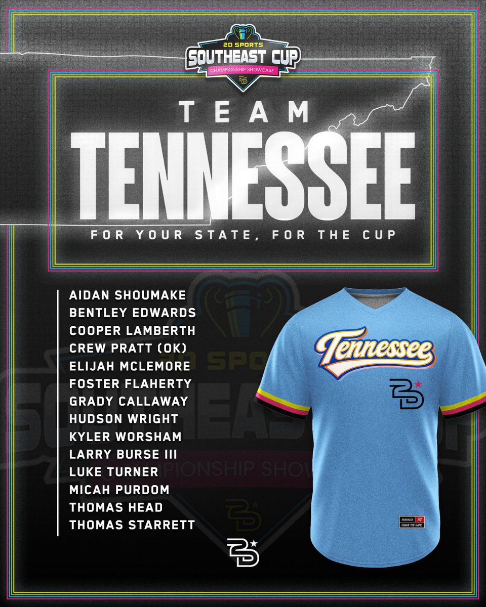 2Dsportsbsb's tweet photo. 📋 2D SOUTHEAST CUP ROSTER RELEASE

The rosters are set. The teams are selected. The journey to the Cup begins now.

For Your State. For The Cup. 🏆
@2DsportsbsbFL @2DsportsbsbTN @2DsportsbsbTX 

#2Dsports #SoutheastCup #JrSoutheastCup #hsBaseball https://t.co/yuj0jWDynD