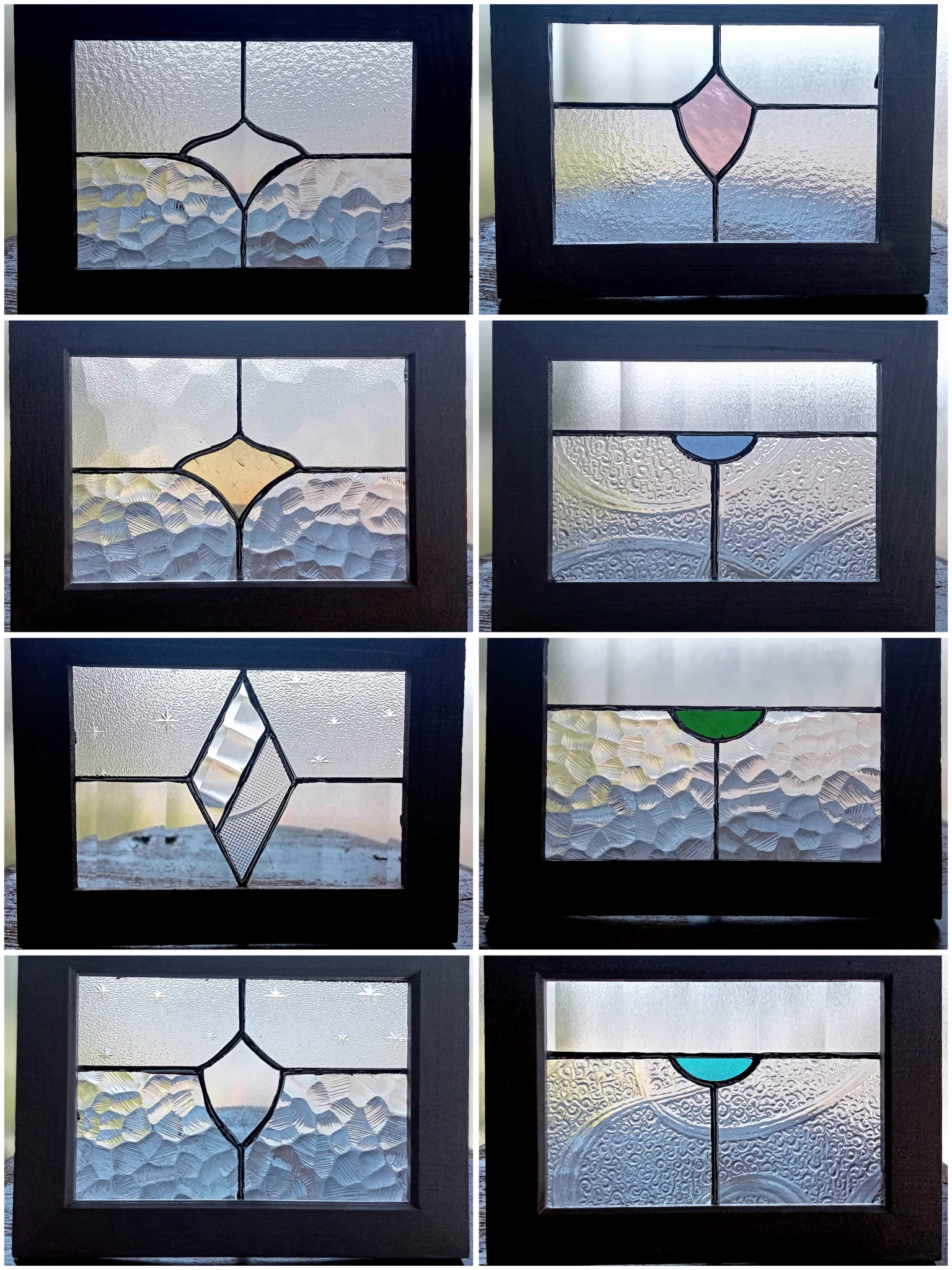 Hacch.stainedglass(絵付け技法✕昭和型板ガラスで作るステンドグラス