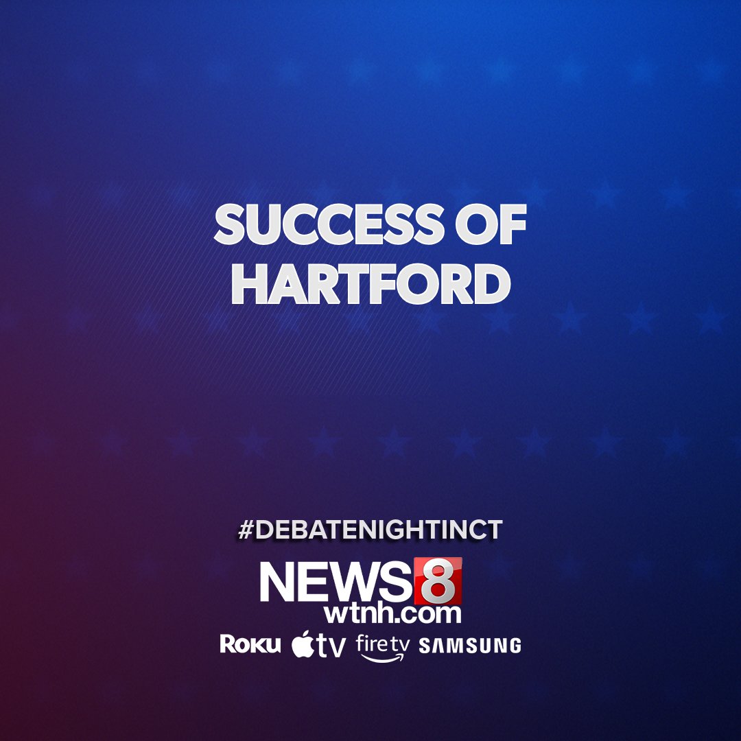 WTNH's tweet photo. A central theme of @LukeBronin's campaign is pointing to his record as mayor of Hartford. He responds to critics who say some of the city's success came at the cost of labor unions. How would his opponents grade Bronin's performance as mayor? #DebateNightinCT https://t.co/CpZJcVH3p8