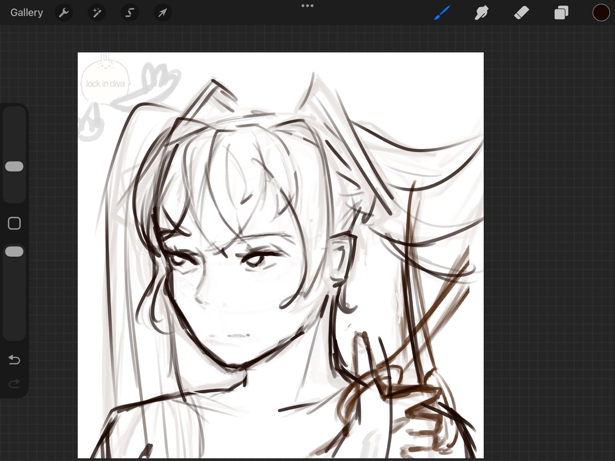 strawbiezie's tweet photo. been experiencing some art block i did this sketch 6 times and still wasn’t happy 🥲 https://t.co/IjxeWuh85M