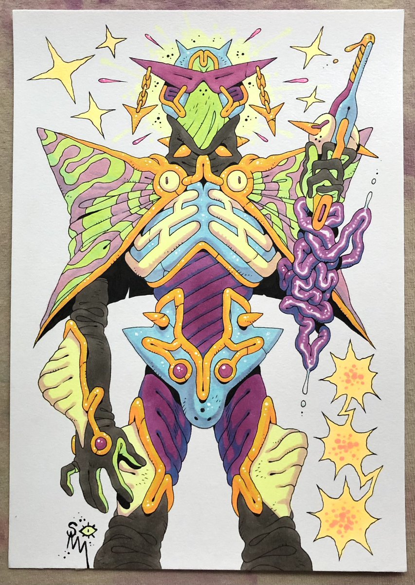 ohnosam's tweet photo. Ink &amp; copics on A4 paper. https://t.co/vES5RHXE0W