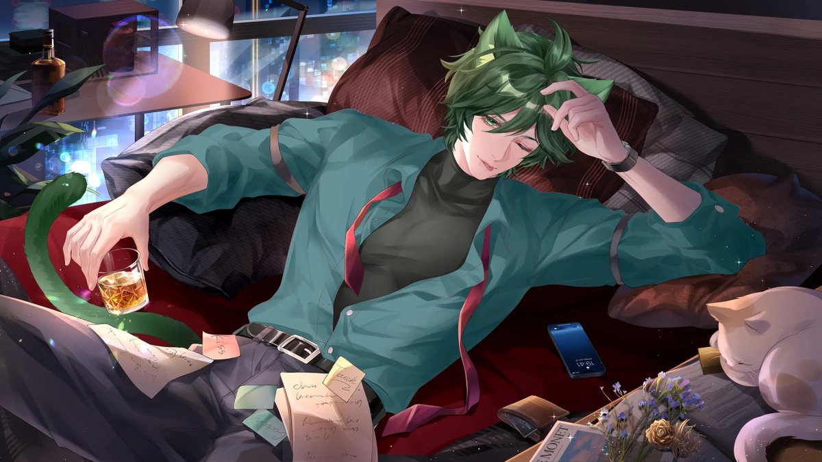 Ex_EnVT's tweet photo. Now that I revealed it on stream (with NO scuff whatsoever) here's the latest piece.

Wanna come sit down by me with a drink? 🥃😘

🎨: @NovaYStudio https://t.co/yMZtowKmVe