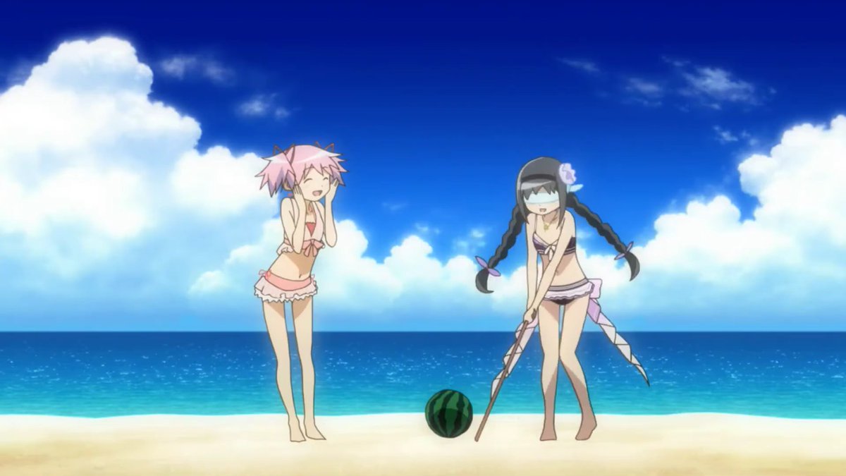 DailyHomuSmile's tweet photo. Homura Akemi (Swimsuit) - Transformation https://t.co/HENgibKkh8