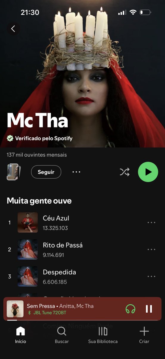AnittaMuseu's tweet photo. MC Tha teve nome alterado para sua página oficial na música "Sem Pressa" no Spotify https://t.co/XUqtyvKjiW