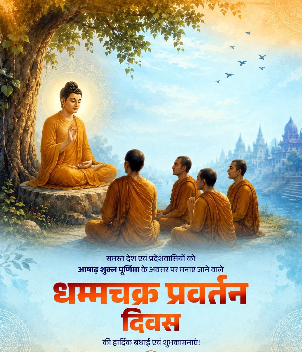 dileepkjnu's tweet photo. धम्म चक्र प्रवर्तन दिवस भगवान गौतम बुद्ध के प्रथम उपदेश की स्मृति में मनाया जाता है। सारनाथ में उन्होंने अपने पाँच शिष्यों को धम्म का प्रथम उपदेश देकर धम्म चक्र का प्रवर्तन किया। यह उपदेश करुणा, अहिंसा, मध्यम मार्ग, प्रज्ञा और मानव समानता पर आधारित था। इसी कारण यह दिवस सत्य, विवेक और मानवता के मार्ग पर चलने की प्रेरणा देता है।

दोनों अवसर हमें यह संदेश देते हैं कि समाज का वास्तविक विकास ज्ञान, नैतिकता, समानता और करुणा से ही संभव है। आज के समय में ज��� समाज अनेक प्रकार की चुनौतियों का सामना कर रहा है, तब गुरु के मार्गदर्शन और बुद्ध के धम्म का संदेश पहले से अधिक प्रासंगिक है।

आइए, गुरु पूर्णिमा और धम्म चक्र प्रवर्तन दिवस के पावन अवसर पर हम ज्ञान, सत्य, करुणा, समता और मानवता के मार्ग पर चलने का संकल्प लें तथा एक न्यायपूर्ण, समरस और संवै��ानिक मूल्यों पर आधारित समाज के निर्माण में अपना योगदान दें।