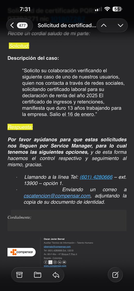 AdriChaparrita's tweet photo. @Compensar_info Su respuesta es que radique la solicitud por otro canal ?????  Ya lo hice y no contestaron nada !!!!!!!?! https://t.co/4ty9i8dBy2