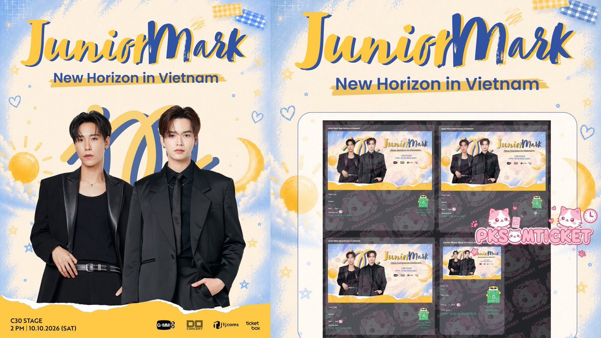 pksom_ticket's tweet photo. 𓍯𓂃𓏧𝄞⨾𓍢ִ໋  รีวิวกดบัตร ^ྀི ⊹₊⟡⋆

🔆 Junior Mark: New Horizon in Vietnam 🌟🇻🇳

ทั้งหมด 4 ใบ
🎟️ ราคา VIP 6,500,000 VND จำนวน 4 ใบ 🎟️

#JuniorMarkFMinVietnam

❌มีเจ้าของทุกสิทธิ์ค่ะ Not for sale❌

🍀ขอบคุณลูกค้าที่เข้ามาใช้บริการนะคะ🙏🏻
👉🏻#PKSOMกดบัตร 
👉🏻#pksomxglobal https://t.co/wvqZQMKdGX