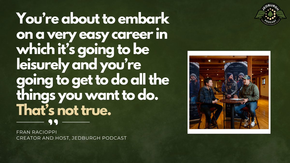 JedburghPodcast's tweet photo. Speaking with actor, director, and Army veteran Steven Grayhm, host Fran Racioppi reflects on his own transition from the Army and the lessons he's learned over the past decade. He shares how the journey has been filled with failures, uncertainty, and difficult personal and professional experiences, but the resilience forged through military service has carried him forward. The same grit that helped him navigate the demands of Army life became the foundation for building a new life after the uniform.

For Fran, military transition isn't about leaving your past behind. It's about applying the lessons learned in uniform to whatever comes next. By embracing adversity, continuing to learn, and refusing to quit, veterans can carry the warrior mindset into business, family, leadership, and every mission that follows military service.

Watch, listen, or read our full conversation with and Steven Grayhm. Episode 188: https://t.co/660amUihGI    

This post is brought to you by OneBrief; enabling military leaders to make innovative, informed and deliberate decisions faster than ever before.

#SheepdogFilm #VeteranStories #StevenGrayhm #Veterans #MilitaryTransition