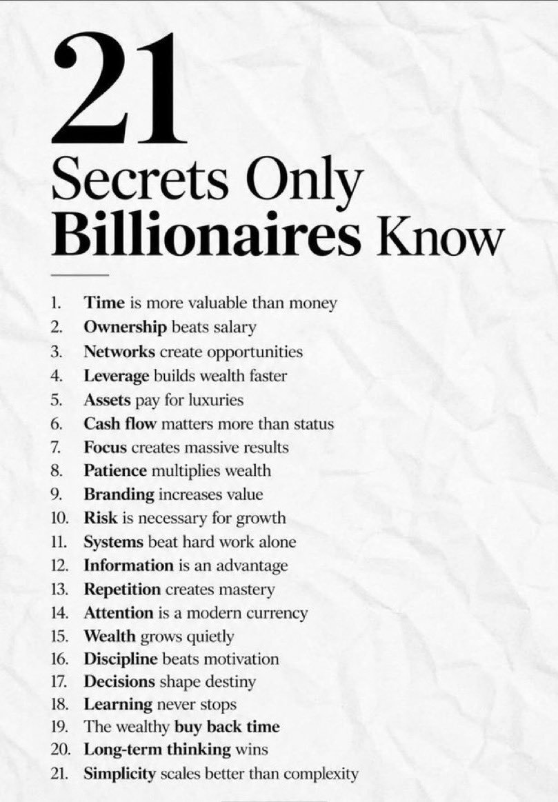 Hey_Mason_Ai0's tweet photo. 21 Secrets Only Billionaires Know: https://t.co/tIGU0VgRvx