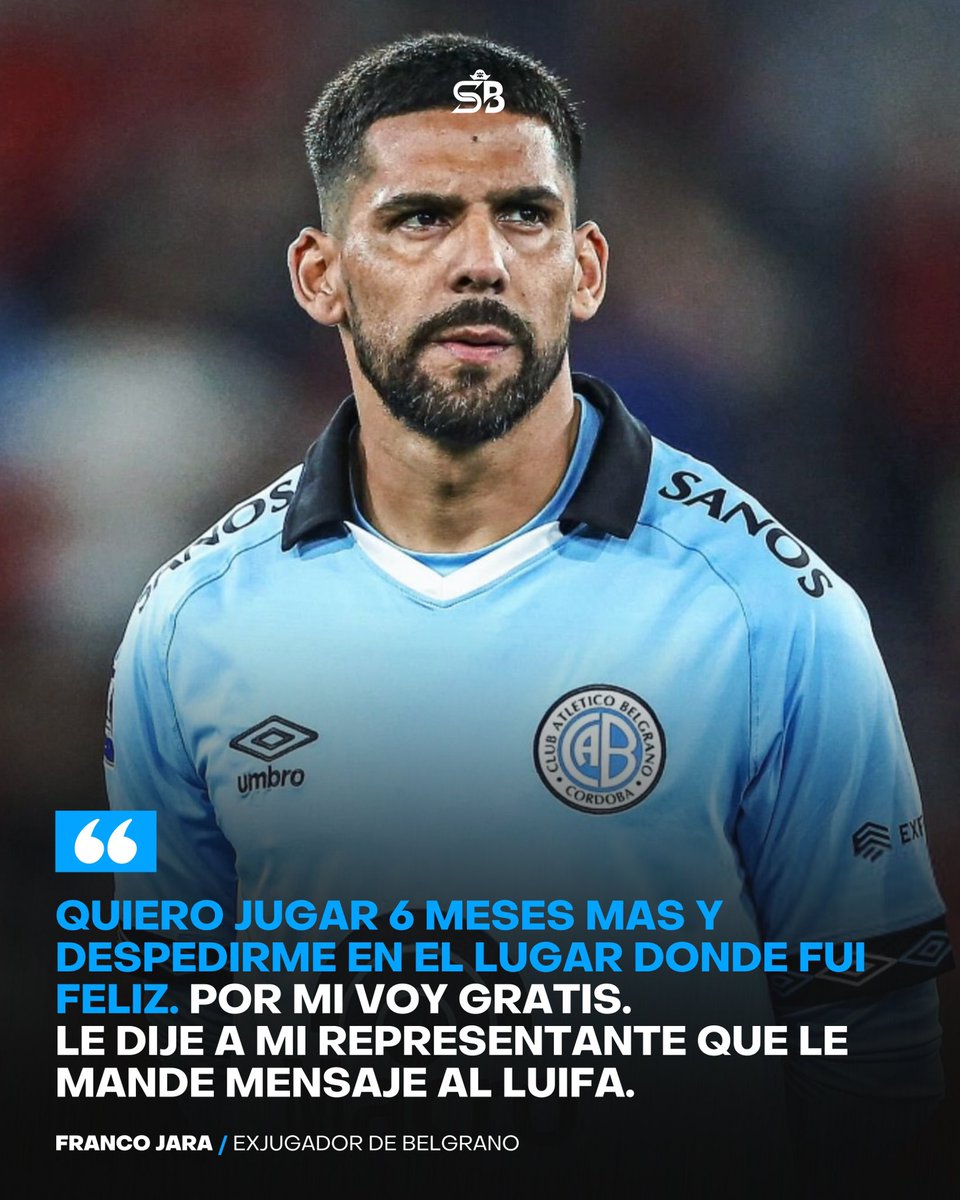 solo_belgrano's tweet photo. 🤯2️⃣9️⃣ “QUIERO RETIRARME EN BELGRANO, POR MI VOY GRATIS”

🎙️ Franco Jara pasó por los micrófonos de @radiosucesosok y habló de sus ganas de regresar a #Belgrano.

🤔 ¿Te gustaría su vuelta al club? https://t.co/oKqrnLdHXl