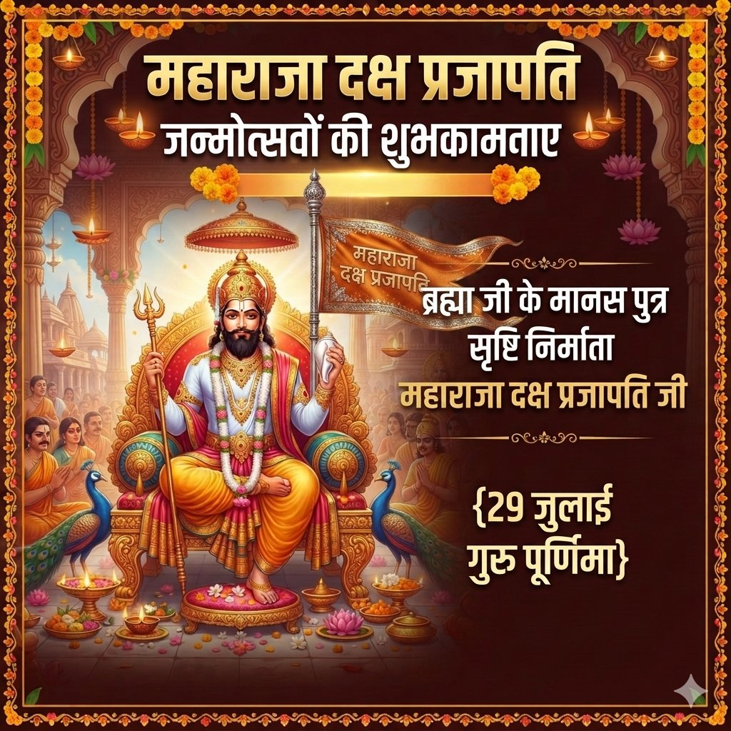 BhojpuriVdp's tweet photo. सृष्टि के महान आयोजक, परमपिता ब्रह्मा जी के मानस पुत्र महाराजा दक्ष प्रजापति जी की जयंती के पावन अवसर पर समस्त क्षेत्रवासियों को हार्दिक शुभकामनाएं। #prajapati @narendramodi @myogiadityanath @RahulGandhi https://t.co/14aK2tlkl2