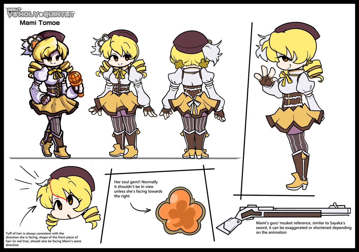 TeamHQ26's tweet photo. ❗️Vs Holy Quintet Mami Tomoe Reference Sheets!❗️
#MadokaMagica #fridaynightfunkin #mamitomoe #巴マミ https://t.co/HihMbvH2se