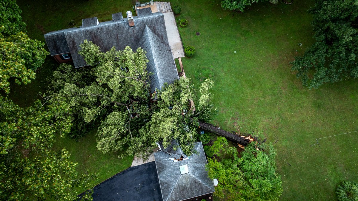 MyDronePro's tweet photo. Brookeville, MD - Numerous trees are down in the area due to the strong winds, this one off of Brighton Dam Rd. #MdWx #Wx @capitalweather @MeteoMdWX @JustinWeather @WashingtonianWx https://t.co/oX5bKQFMPY