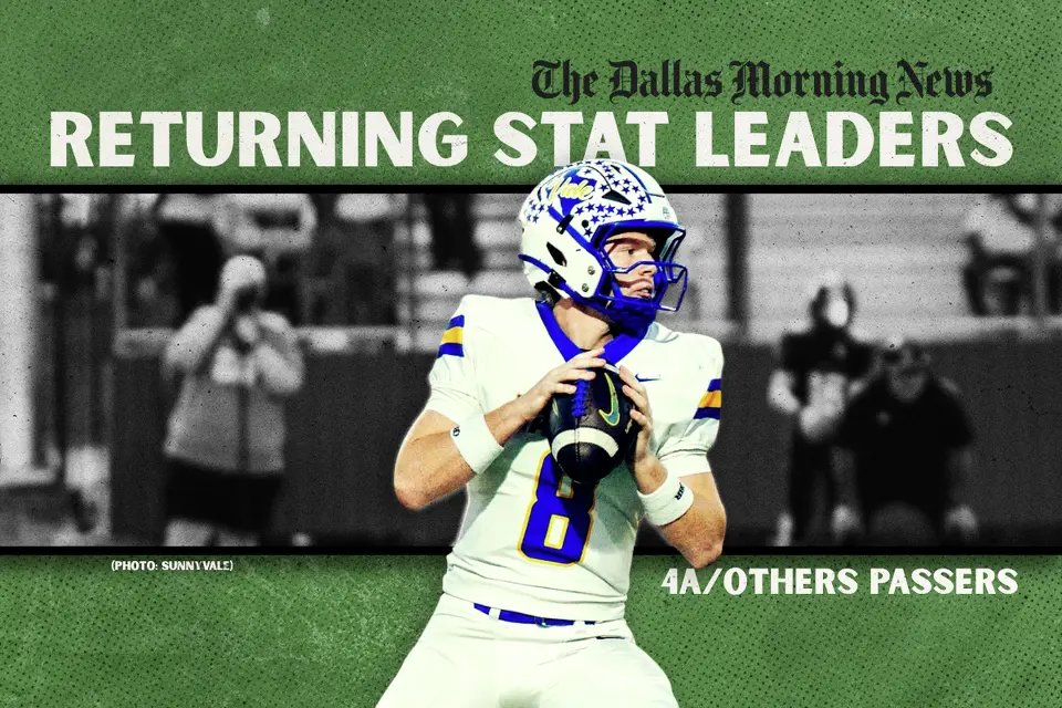 SportsDayHS's tweet photo. Is Sunnyvale's @CaysonMaupinQB set for another big year?🤔

He's among the top returning 4A/others passing leaders in #TXHSFB for the 2026 season.

See the full leaderboard here: https://t.co/hyqQklKHFd https://t.co/PLZjNTpalf