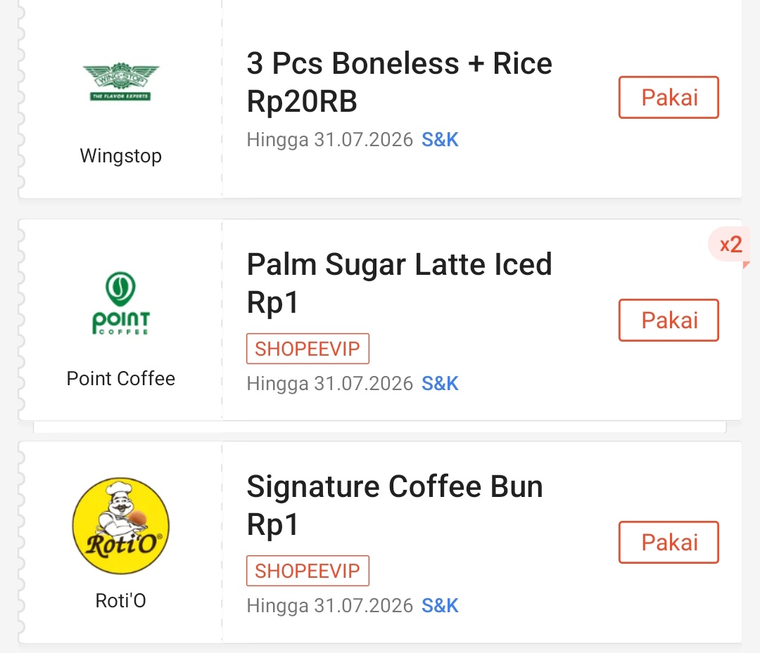 diskonlaginih's tweet photo. GOOD MORNING!!! 

udh akhir bulan yuuuk ada 3 voucher periode bulan Juli nih jgn dianggurin ajaa, lumayan buat asupan hari ini😍🤤 https://t.co/qtbvsvMg1z