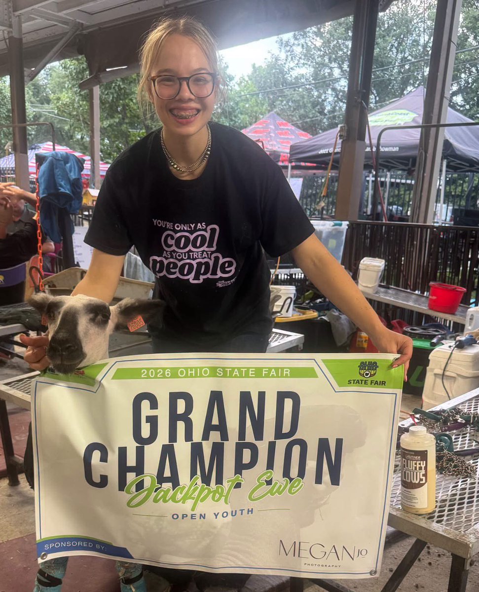 mattlautner's tweet photo. #GrandChampion #Ohio
Congrats Victoria Kovacs!
Grand Champion Open Jackpot Breeding Ewe At Ohio State Fair Tuesday Night
#FluffyCowsCustomer #HairSupplements
#AllSpecies #TrustedByChampions https://t.co/kWrXcFof4K