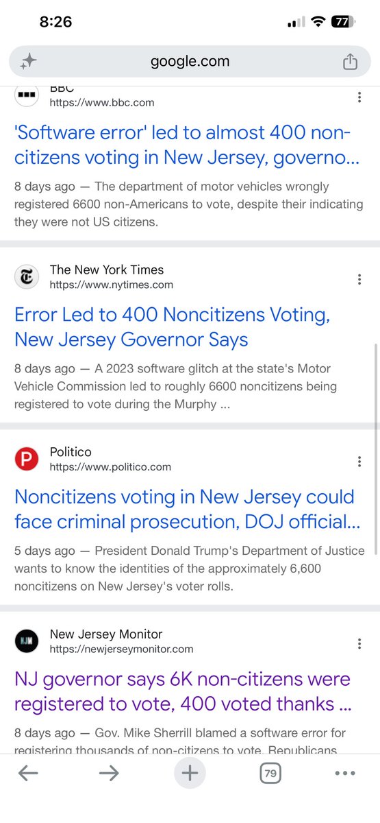 theanchoredwave's tweet photo. I pointed to 400 noncitizens who voted. For sure, not even in dispute. 

The point that keeps getting missed is that it doesn’t need to be enough fraudulent voters to disrupt the national election. 

We do not want people from other countries registering to vote in a municipality and then choosing local officials, which frequently win on the margin of hundreds of votes or less. 

It is completely unacceptable. 

And it is the sole responsibility of state officials to protect the integrity of our elections, and they are not doing their job. 

So, as fashionable as it may be to invoke Trump in everything the right claims, can you see why people would be upset and want some federal laws to enforce proof of citizenship requirements for voting when you have such irresponsible state officials?