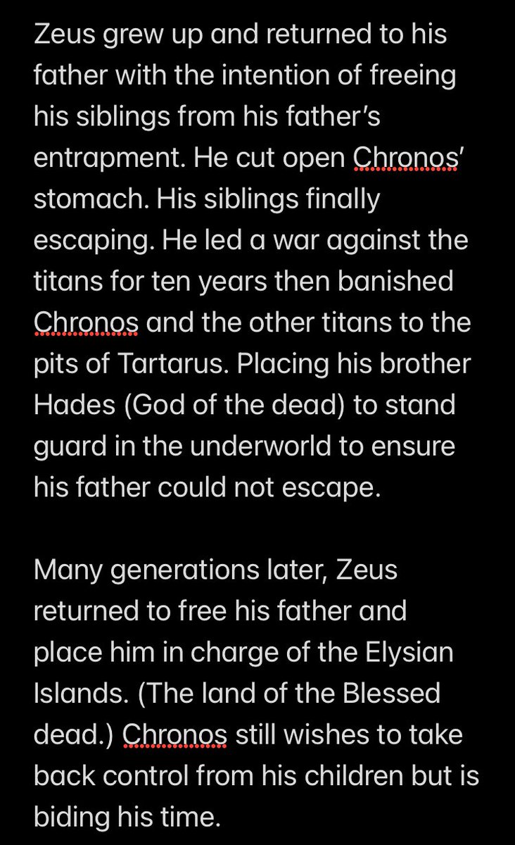 Ssenism's tweet photo. Day 1 of explaining the most important lore for each God in the #PantheonSMP: Chronos

Chronos is the Titan God of time, Agriculture and Harvest. He is often depicted with a scythe or as he consumes a baby. https://t.co/DxFLz3szt9