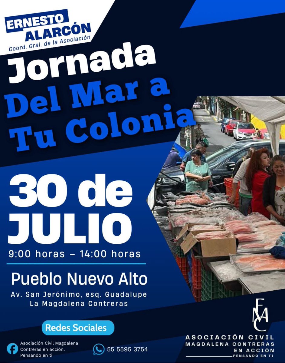 RodrigoInclanMX's tweet photo. ¡Te esperamos este jueves en nuestra Jornada #DelMarATuColonia con nuestro amigo el Contador @ErnestoAJ29!
📍 Col. #PuebloNuevoAlto Av San Jerónimo esquina Guadalupe en #LaMagdalenaContreras. https://t.co/jxJFwCdChh