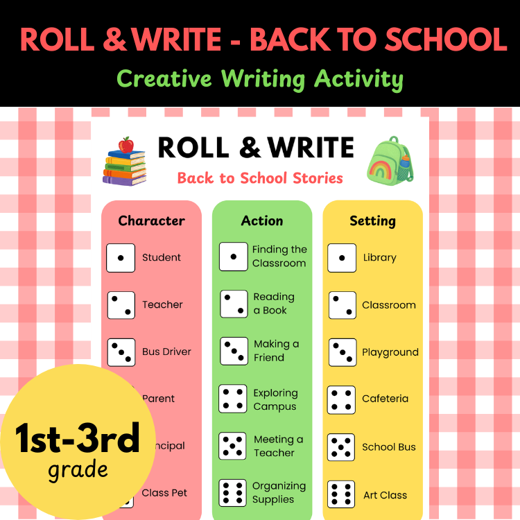 teachingwithtay's tweet photo. Make writing fun this school year! 📚 Students roll the dice to choose a character, action, and setting, then write a unique story every time.✏️

https://t.co/5PJnfg1234 https://t.co/uhkNrlIl0j