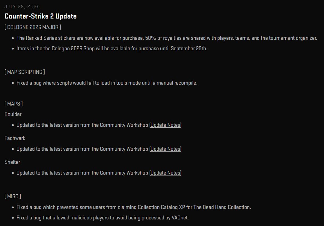 cs2bulletin's tweet photo. 💥CS2 UPDATE!! (nothing happens) https://t.co/s39UkEnpZ0