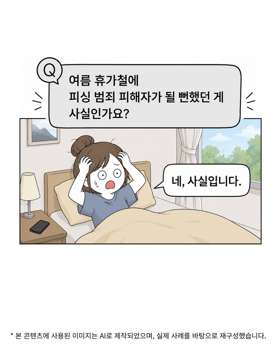 spo_gov's tweet photo. [Pro_to_u 기자단] 휴가철 빈틈을 노리는 피싱범죄 예방법

여름 휴가철, 설레는 마음을 노린 피싱 사기​가 늘어나고 있습니다. ⚠️
휴가철에 알아두면 좋을 피싱 사례와 그 예방법을  블로그에서 확인해 보시죠!
➡️ https://t.co/ka4HYmm60i

#대검찰청 #검찰 #Pro_to_u #여름휴가 #피싱 #사기 #찐센터 https://t.co/AiXWV5IvNY