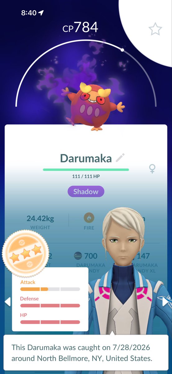 PokemonGoWins's tweet photo. Day 4: 3 ⭐️ Shadow Ralts and Darumaka chasing those shinies! 96 Impidimp from research ain’t too bad. Not every day can be Go Fest 😂 #pokemongo #pokemongowins #ralts #darumaka #impidimp https://t.co/THmL4whqhj