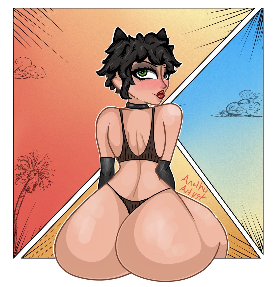 Anotherartyst's tweet photo. Coastal Catwoman💋🍑🐈‍⬛ https://t.co/mnYzA0cSUh