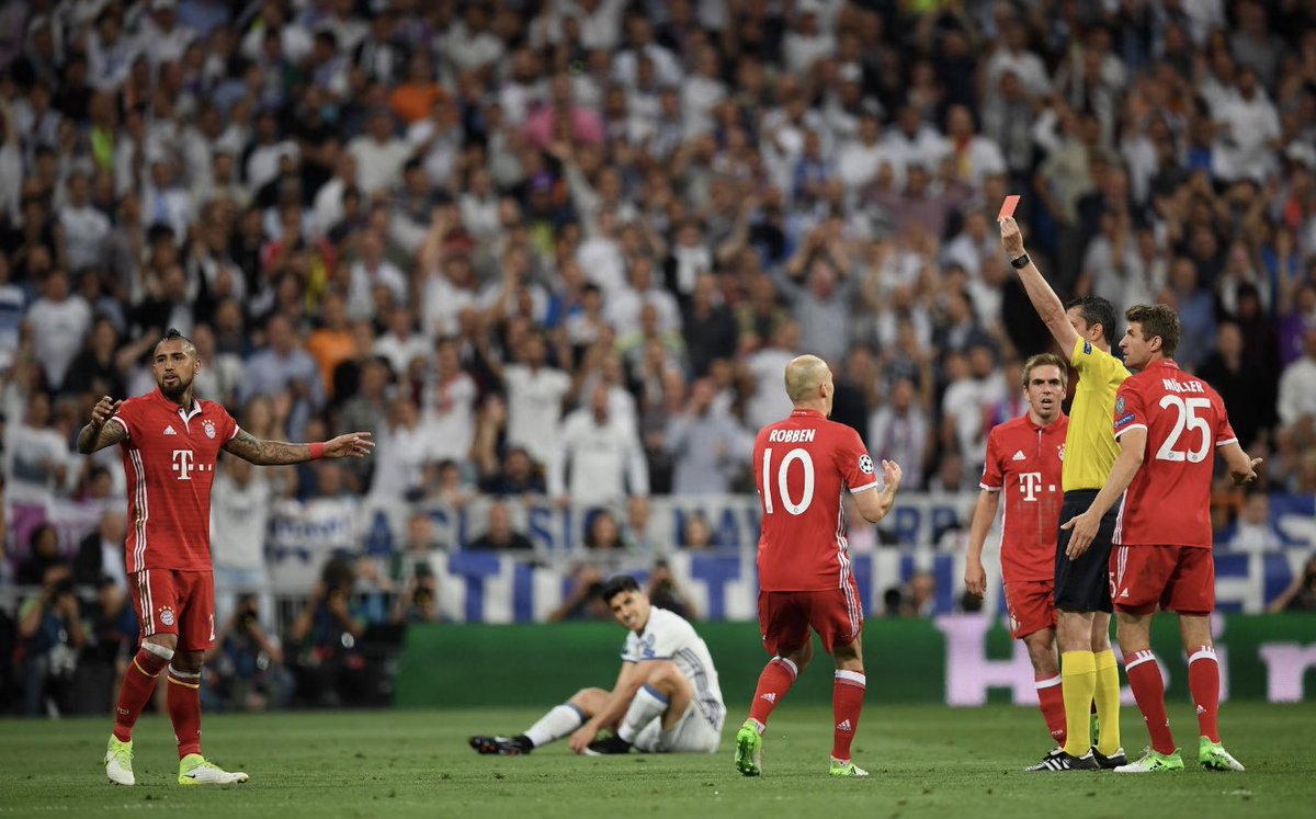 fcbmessiaddict's tweet photo. Cristiano Ronaldo fans have spent years calling every Messi trophy “rigged” or “controversial.”

Meanwhile, they conveniently forget:

• 2007–08 Premier League: Man United’s title-clinching match was surrounded by major refereeing controversy.

• 2013 Ballon d’Or: FIFA extended the voting deadline after the original deadline had expired, creating one of the most controversial Ballon d’Or awards ever.

• 2015–16 Champions League: Real Madrid’s only goal in the final was offside. Referee Mark Clattenburg later admitted it should never have counted.

• 2016–17 Champions League: Bayern had Vidal wrongly sent off, Casemiro escaped a second yellow, and Ronaldo scored from offside positions in extra time.

• 2017–18 Champions League: The stoppage-time penalty against Juventus remains heavily debated, and Marcelo later admitted Bayern should have had a penalty for his handball in the semifinal.

Yet we’re supposed to believe every trophy Messi wins is controversial while these moments are ignored?

You don’t get to scream “robbery” only when it suits your narrative. 

If controversial decisions invalidate trophies, then apply that standard consistently. If not, stop pretending it only starts and ends with Messi.