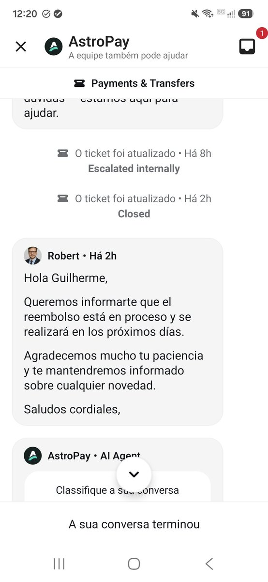 GuiG1988's tweet photo. Necessito ayuda y astropay no se comunica. Ya han confirmado hace meses que iban devolver mi dinero y hasta hoy no lo han hecho.
Essa ha sido en Junio.
@astropay_latam https://t.co/mDYDw2DU1T