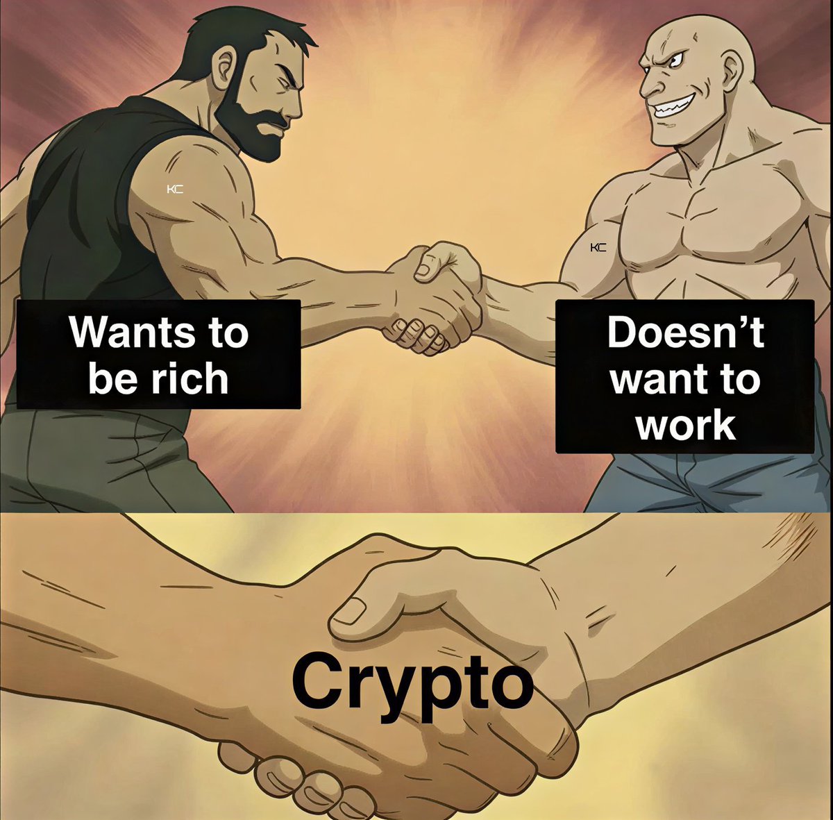 0xLuxi's tweet photo. Crypto is the solution to everything 😭 https://t.co/l5Gcdn2e9l