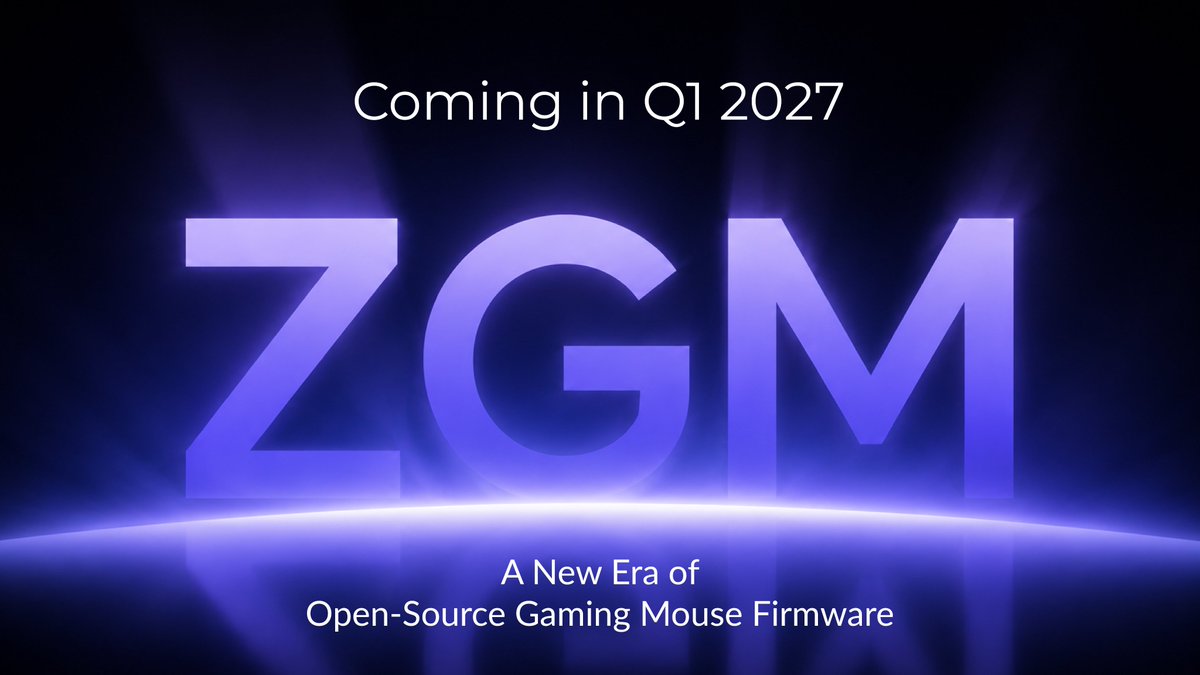 KeychronMK's tweet photo. Keyboards have QMK. They have ZMK. Mice have… nothing. 🔒

Every gaming mouse on the market runs firmware you can't read, can't audit, can't change.

So we built it ourselves.

ZGM — Zephyr Gaming Mouse. Open-source firmware for gaming mice, coming Q1 2027. The G6 HE will run it.
Open source isn't marketing for us. It's the default. 🔓📷https://t.co/FBPmhqKQza