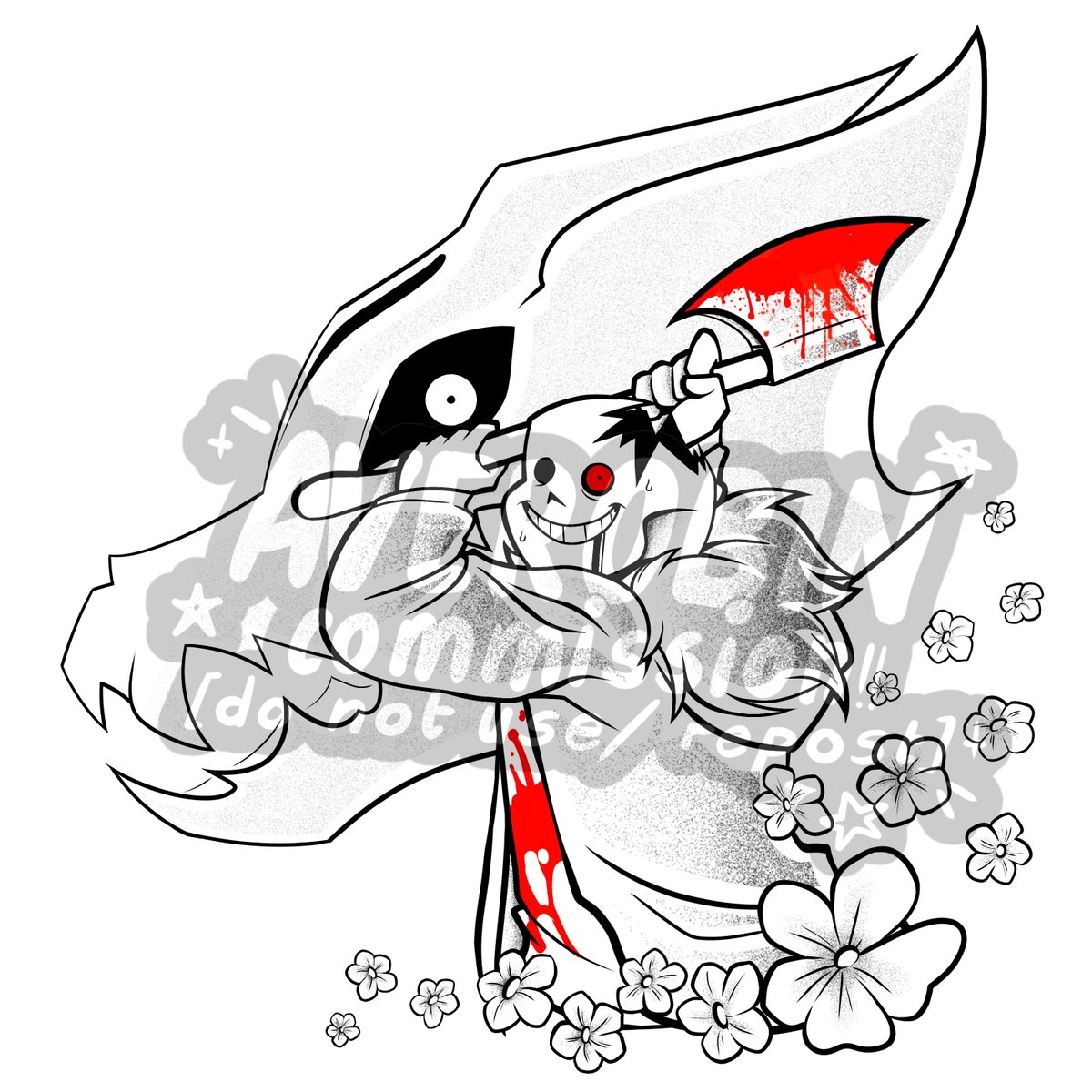 averobin's tweet photo. if I had one nickel for every time someone made a tattoo out of my drawing, I'd have two nickles... which isn't a lot, but it's crazy that it happened twice...

[i'll post the tattoo here, if my friend lets me so ig stay tuned?? lol]

#horrortale #horrorsans #utmv https://t.co/XAbcNK1qD5
