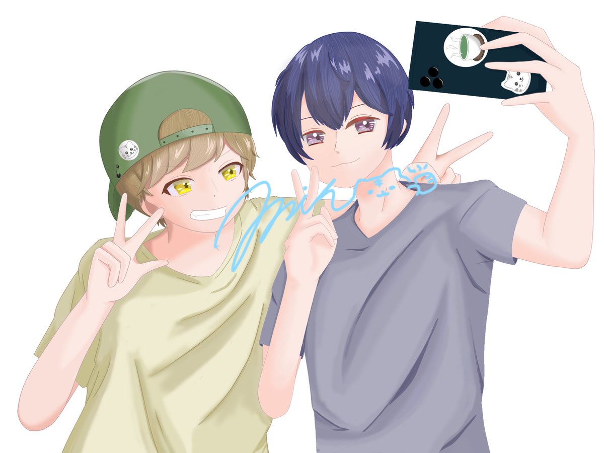 kubomin8910's tweet photo. さぶはくてぇてぇ🐯🍵

#白虎ノ絵巻
#さぶちゃに届けたいお茶

🐯🤍▶︎#吉栁白虎
🍵▶︎#さぶちゃん

✂︎------------ｷﾘﾄﾘ線-----------✂︎
ポーズ・構図は模写、参考して描いてます🙇‍♂️

P.S.リプ欄にギガファイル便！ https://t.co/87mL3iAQXO