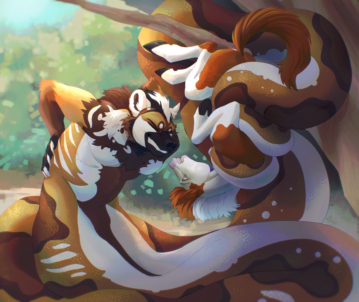 LaCatrinaReyes's tweet photo. Today i raffle event called Snake Day Raffle - July 16th🐍 here are specials winners
Artist: Obscuredflower 
#snake #naga #furry #furryart #bat #nagabat #nagacoils #skulldog #coils #hypnosis #squeezes #lamia #art #Wickerbeast #artraffles https://t.co/kbY2uG1QUA