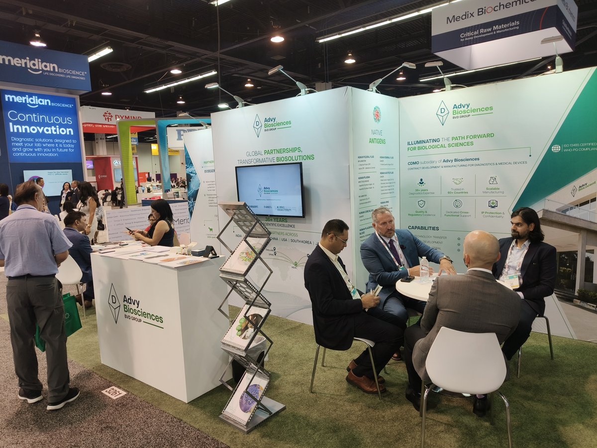 AdvyBiosciences's tweet photo. Day 1 at ADLM 2026 has been exceptional! Engaging conversations, innovative biosolutions, and promising partnerships are shaping an exciting week ahead. We look forward to connecting with more industry leaders and collaborators. Visit us at Booth #3261. #ADLM2026 #AdvyBiosciences https://t.co/Nn9Ey0XpQP